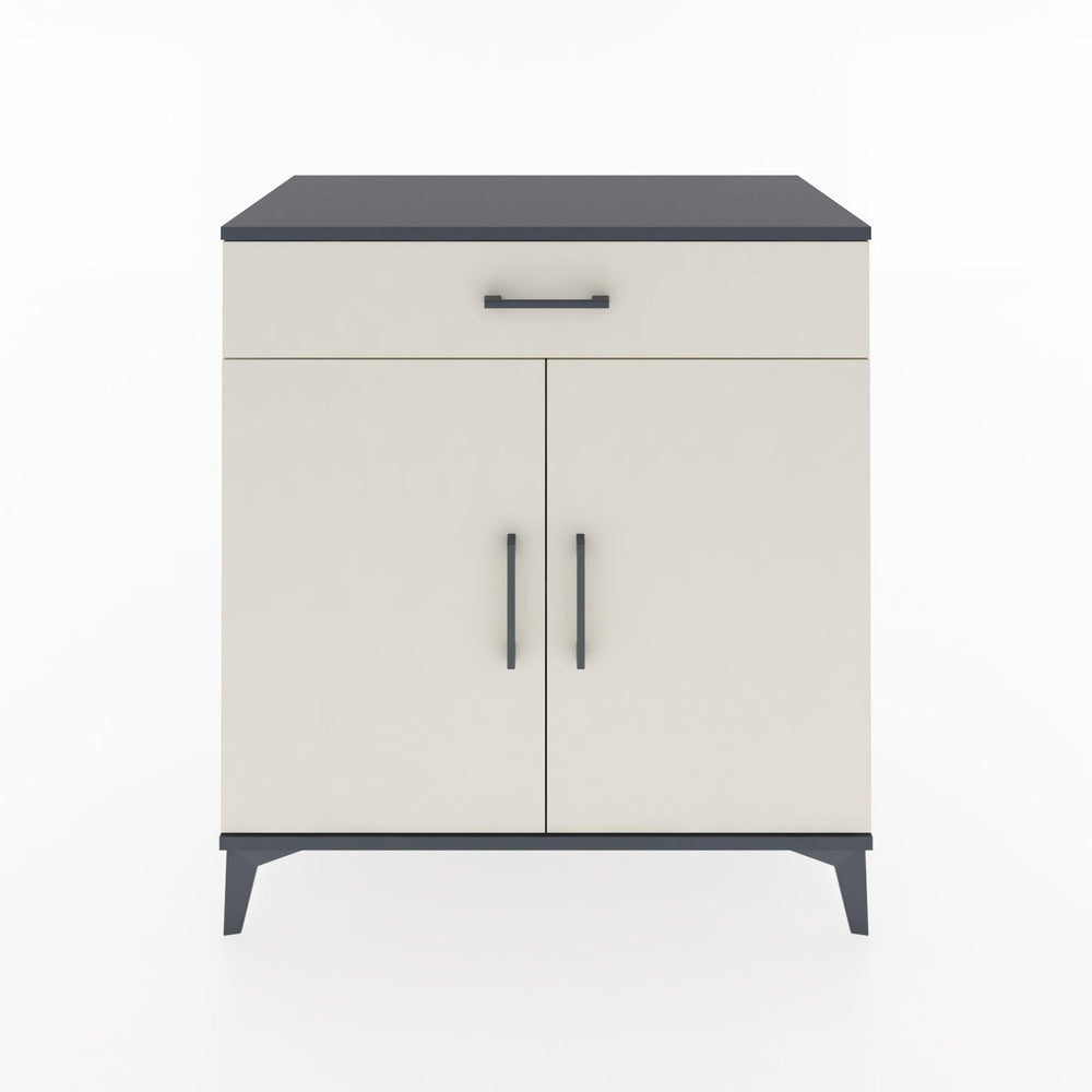 Woodntry Modüler Şifonyer Antrasit 88x44x84 cm Kapaklı ve Çekmeceli KC80-2