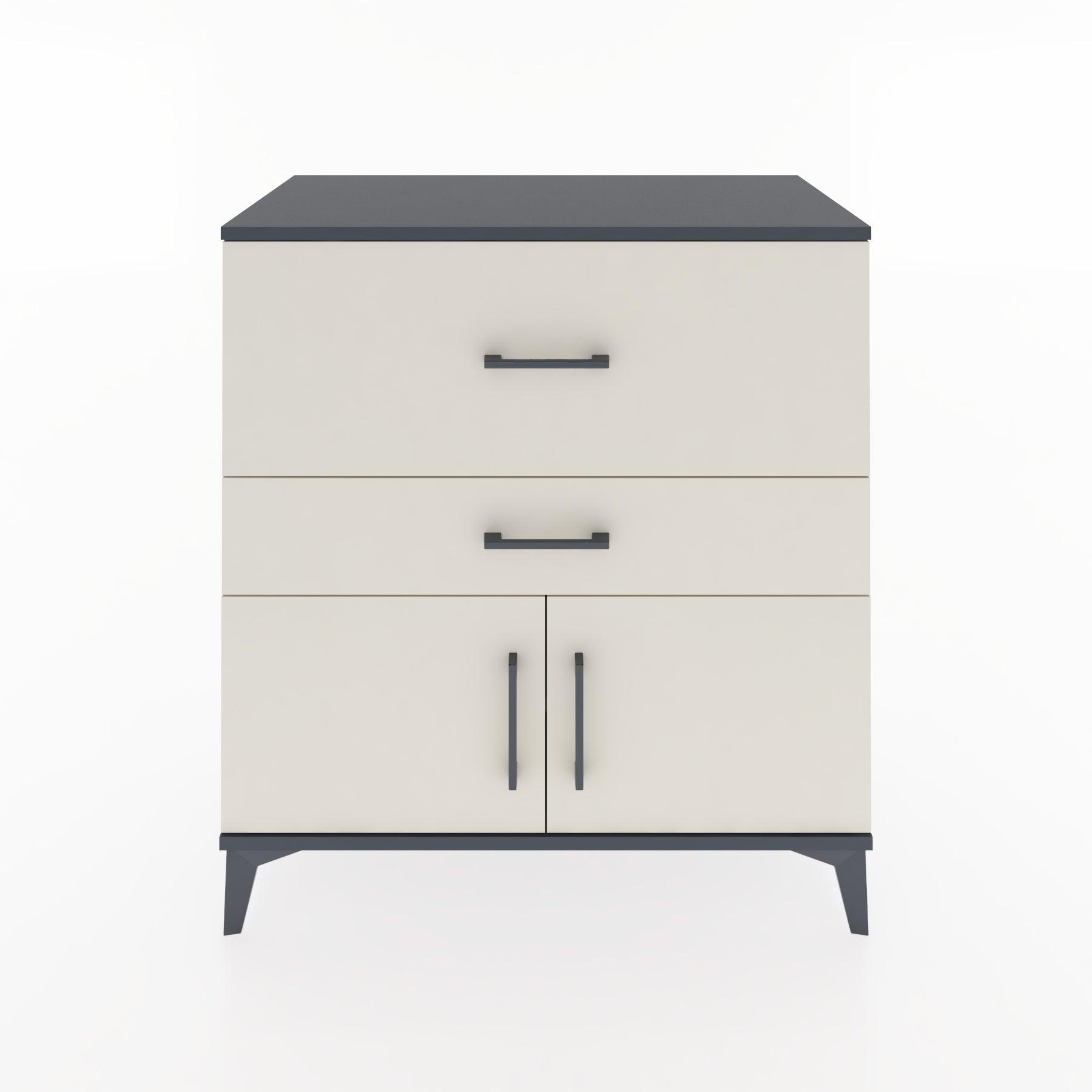 Woodntry Modular Dresser Anthracite 88x44x84 cm with Cover and Drawer KC105-2