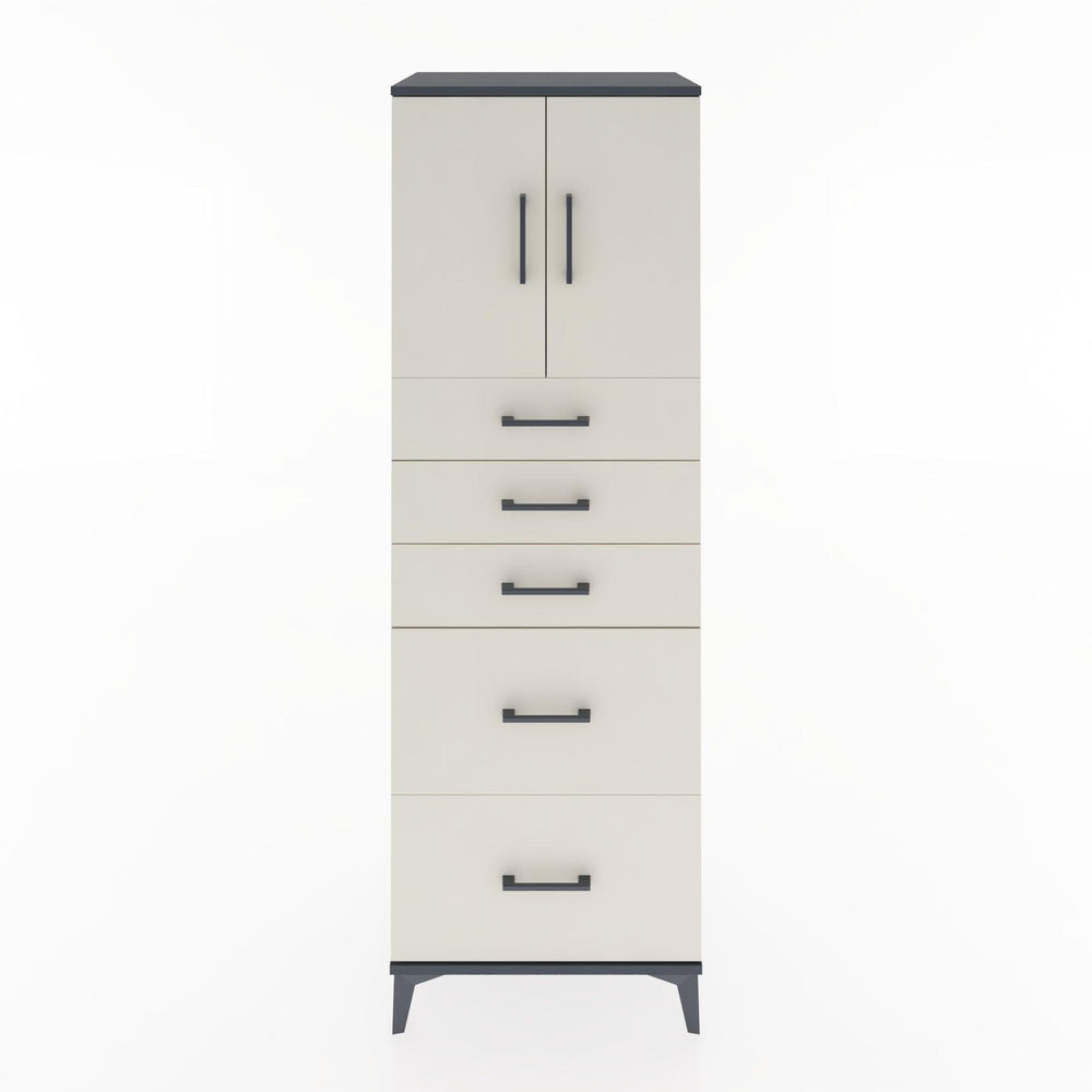 Woodntry Modular Cabinet Anthracite 60x44x170 cm with Doors and Drawers KC18-2