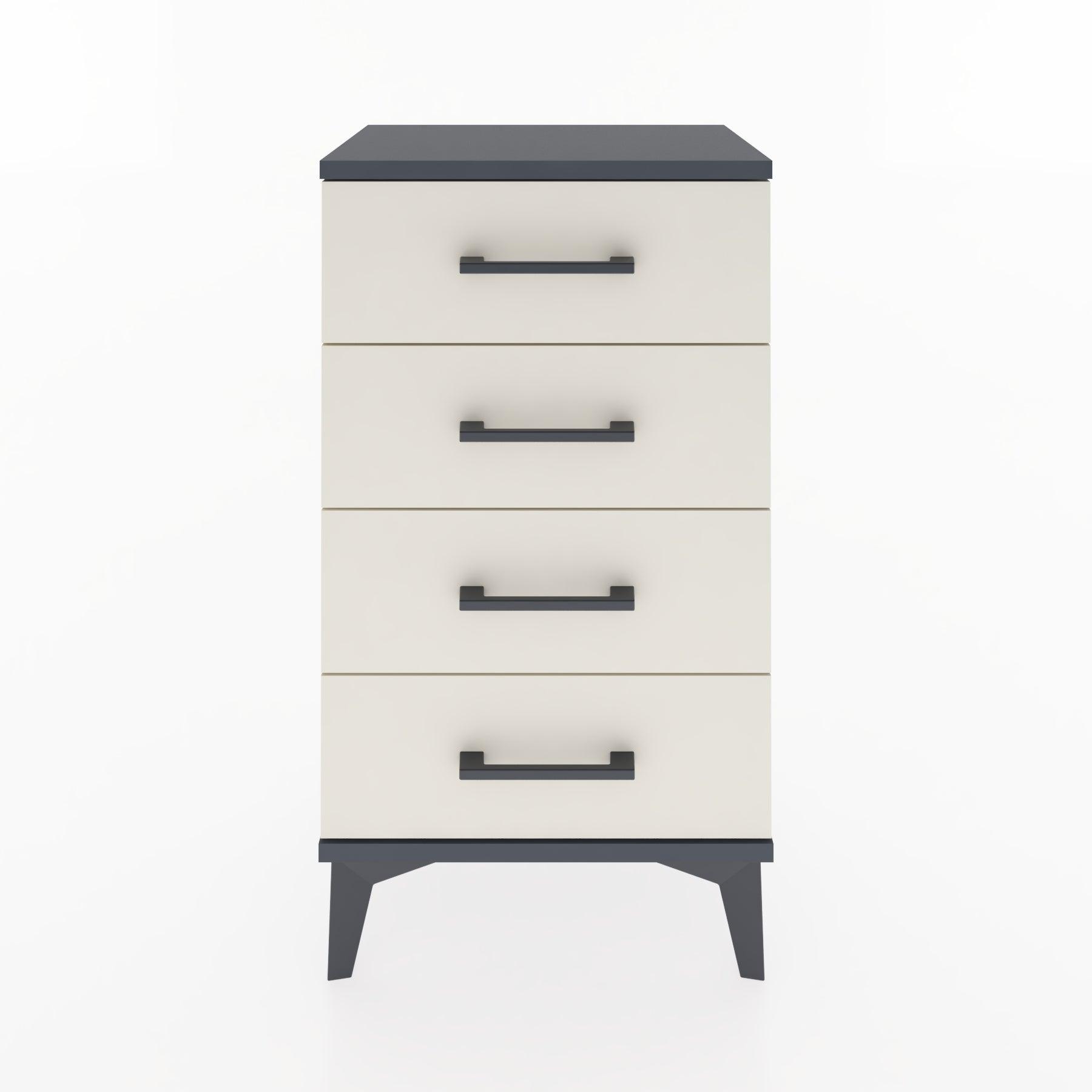 Woodntry Modüler Komodin 4 Çekmeceli 44x30x68 cm Antrasit - Woodntry