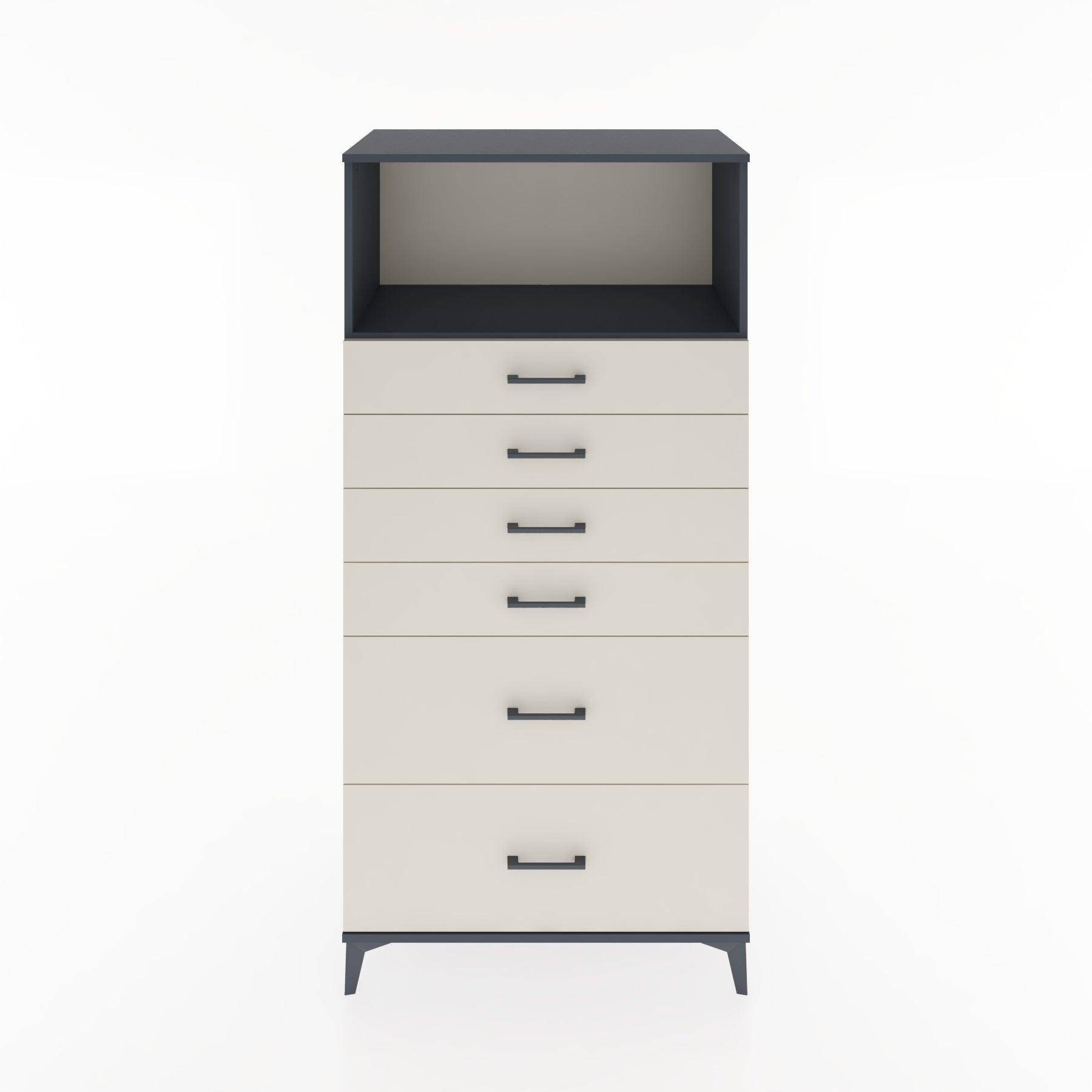 Woodntry Modular Cabinet Anthracite 88x44x170 cm with Drawers and Shelves CR45-2