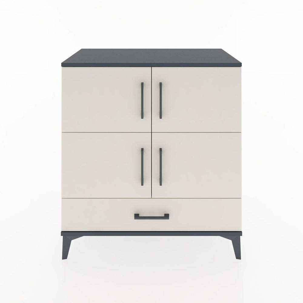 Woodntry Modüler Şifonyer Antrasit 88x44x84 cm Kapaklı ve Çekmeceli KC92-2