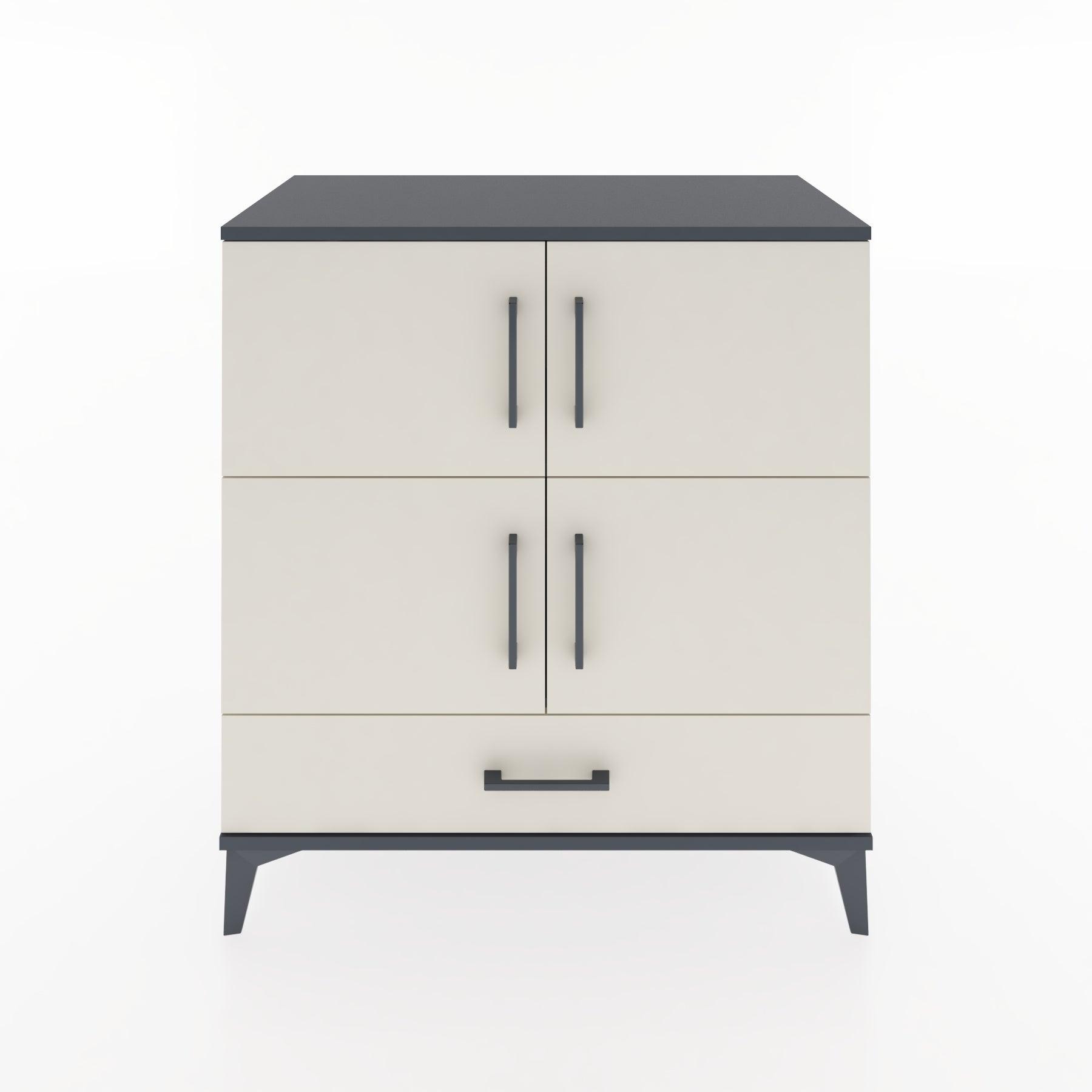 Woodntry Modular Dresser Anthracite 88x44x84 cm with Cover and Drawer KC92-2