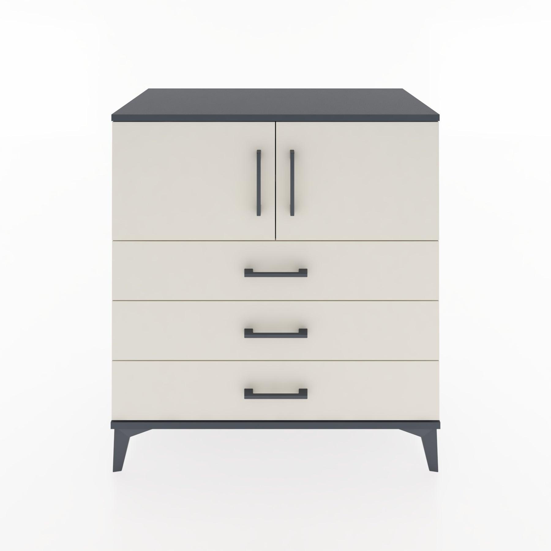 Woodntry Modular Dresser Anthracite 88x44x84 cm with Cover and Drawer KC97-2