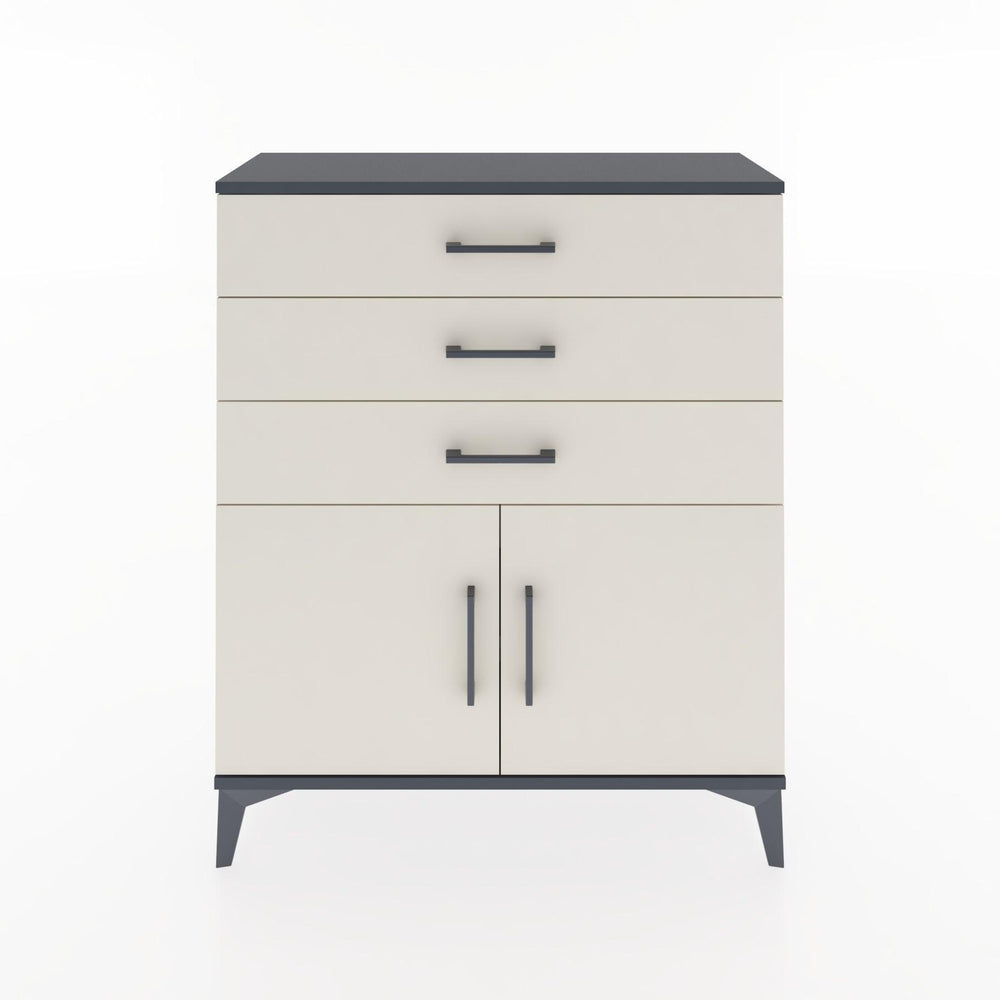 Woodntry Modüler Şifonyer Antrasit 88x30x94 cm Kapaklı ve Çekmeceli KC8-2