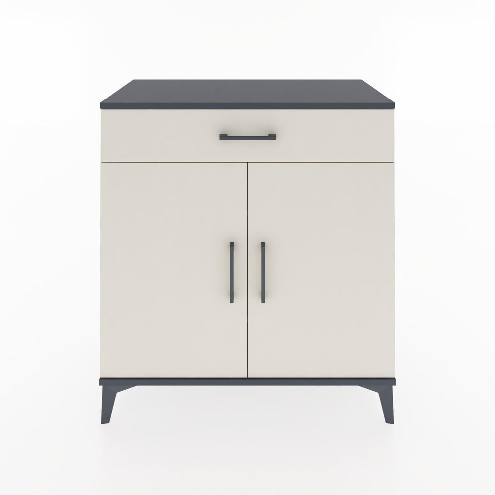 Woodntry Modüler Şifonyer Antrasit 88x44x84 cm Kapaklı ve Çekmeceli KC79-2