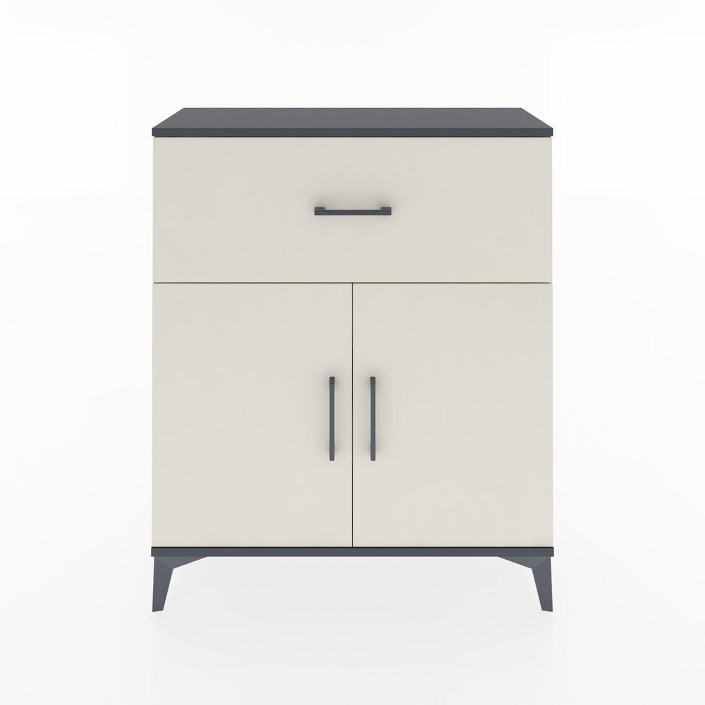 Woodntry Modüler Şifonyer Antrasit 88x30x94 cm Kapaklı ve Çekmeceli KC9-2