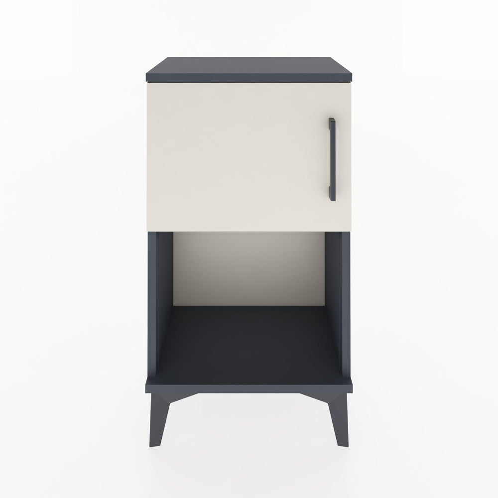 Woodntry Modüler Komodin Raf ve Tek Kapaklı V2 44x30x68 cm Antrasit - Woodntry