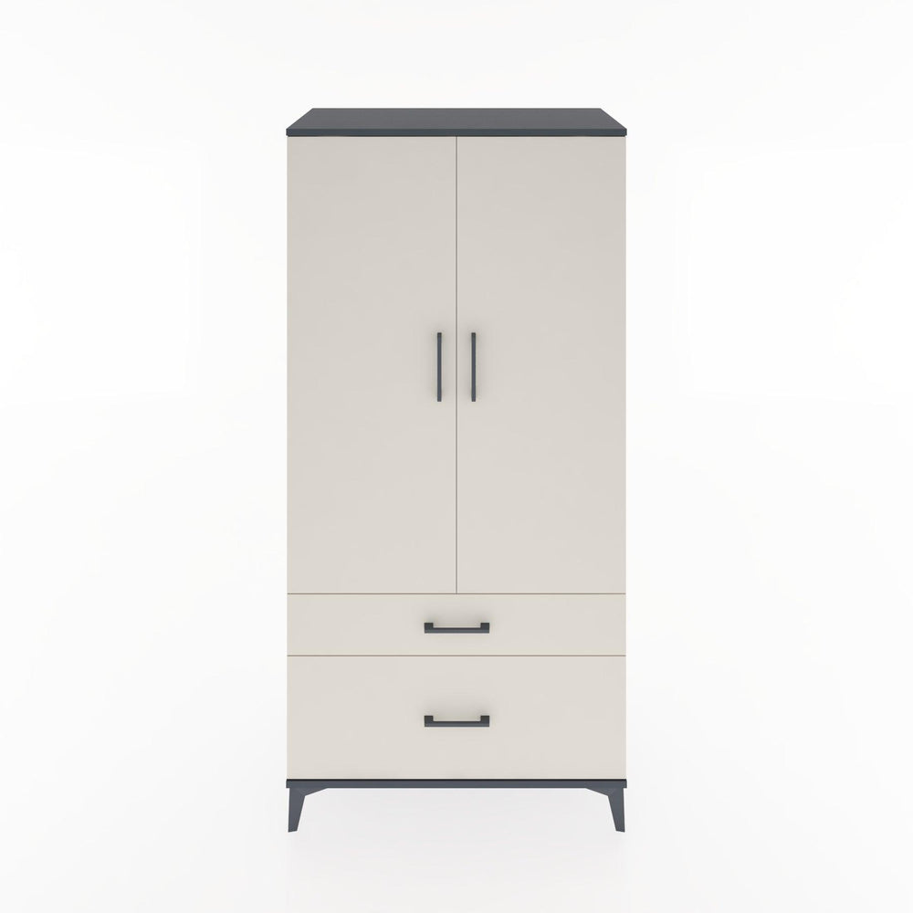Woodntry Modüler Dolap Antrasit 88x44x170 cm Kapaklı ve Çekmeceli KC15-2