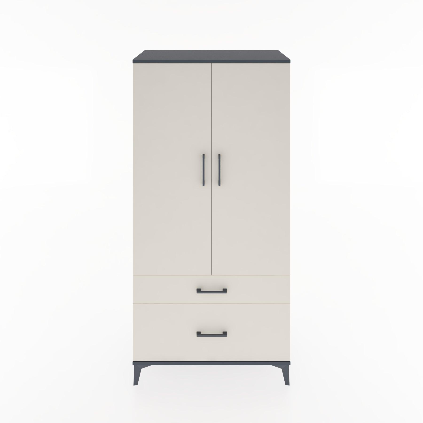 Woodntry Modular Cabinet Anthracite 88x44x170 cm with Doors and Drawers KC15-2