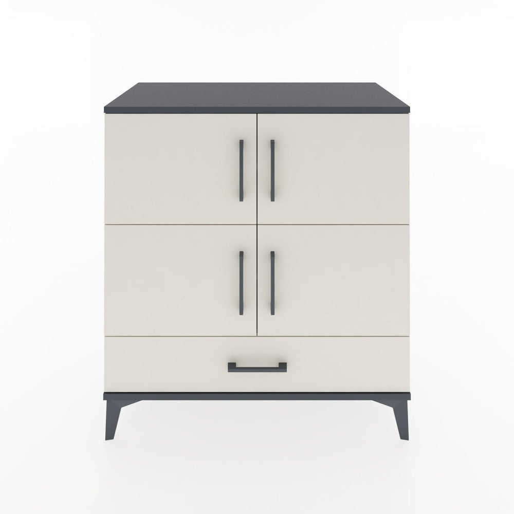 Woodntry Modüler Şifonyer Antrasit 88x44x84 cm Kapaklı ve Çekmeceli KC91-2