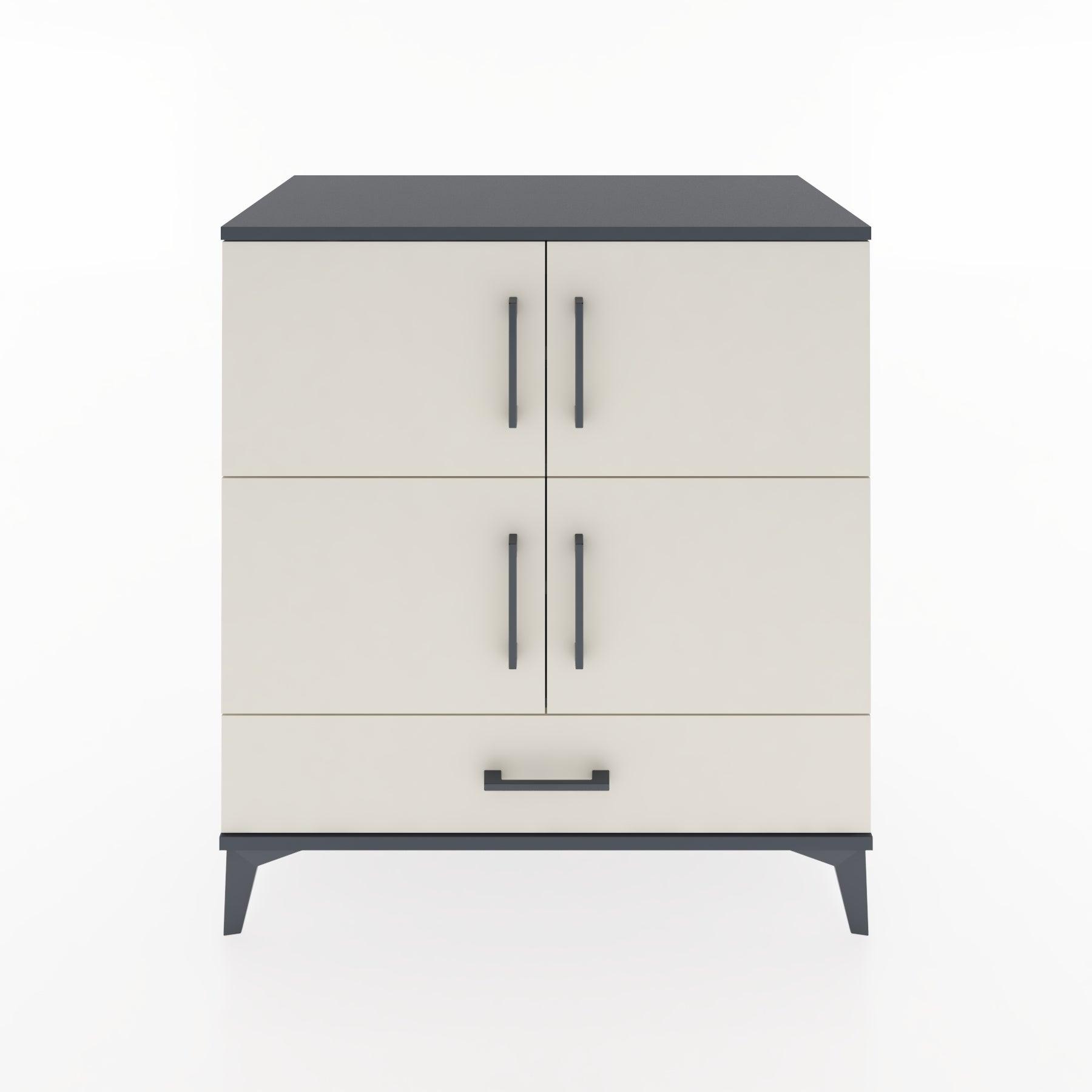 Woodntry Modular Dresser Anthracite 88x44x84 cm with Cover and Drawer KC91-2
