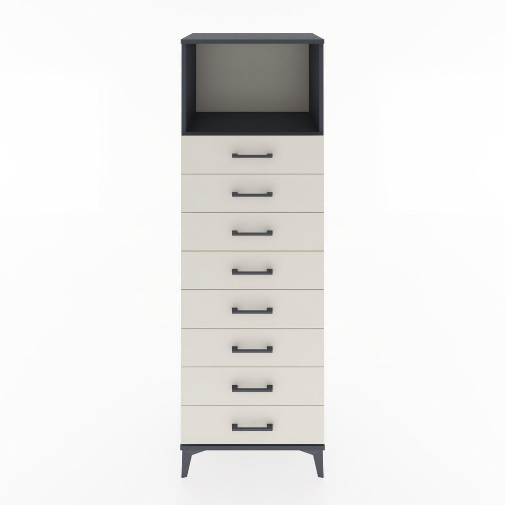 Woodntry Modüler Dolap Antrasit 60x44x170 cm Çekmeceli ve Raflı CR32-2