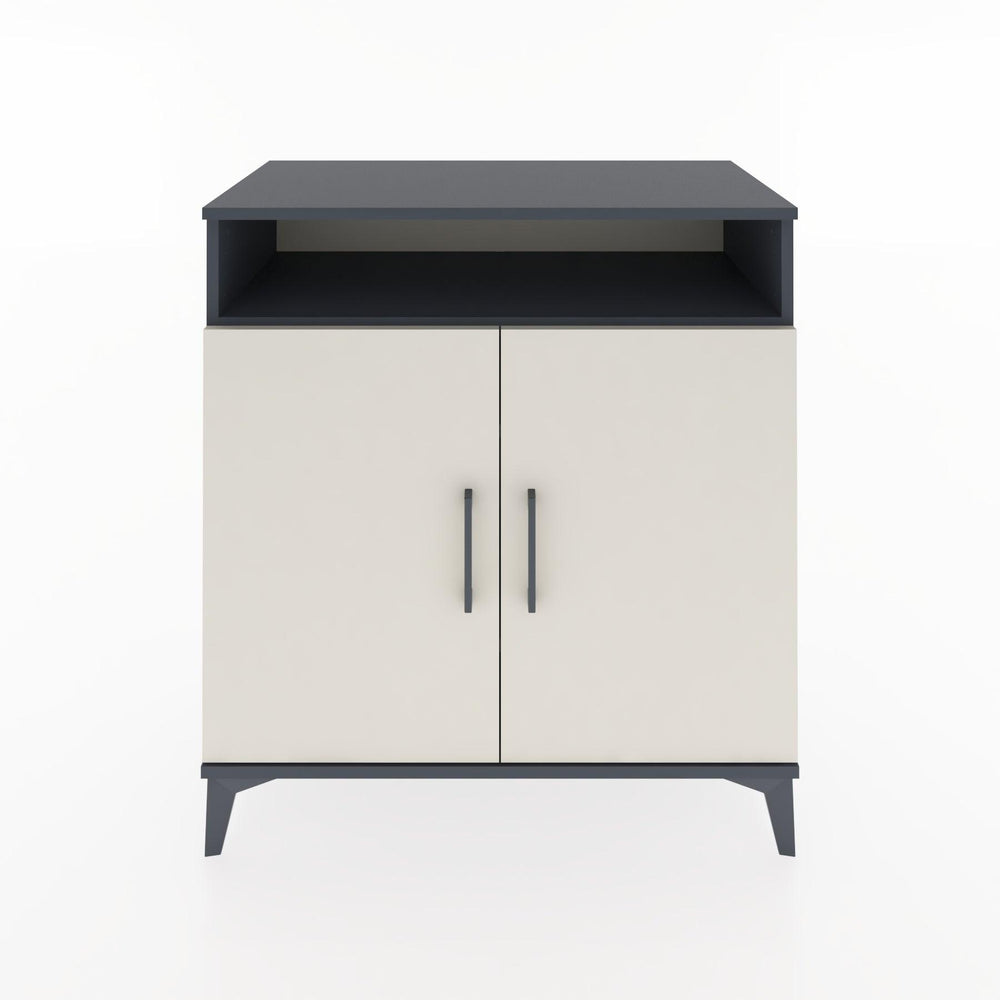 Woodntry Modüler Şifonyer Antrasit 88x44x84 cm Kapaklı ve Raflı KR83-2