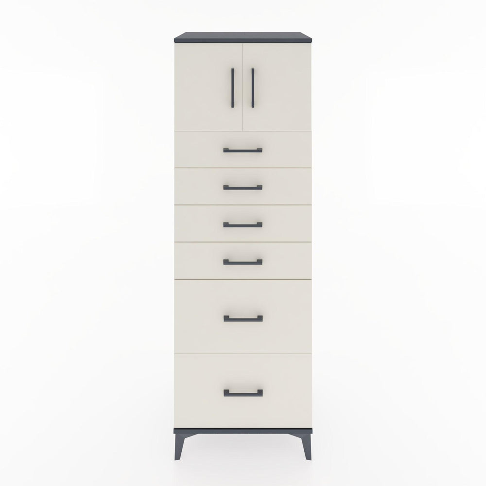 Woodntry Modular Cabinet Anthracite 60x44x170 cm with Doors and Drawers KC17-2