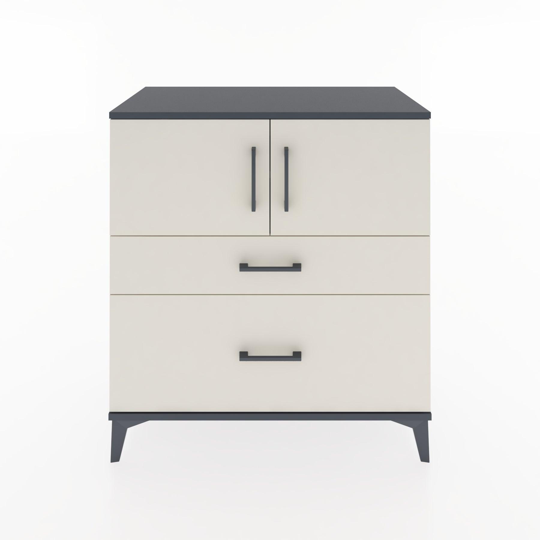 Woodntry Modular Dresser Anthracite 88x44x84 cm with Cover and Drawer KC109-2