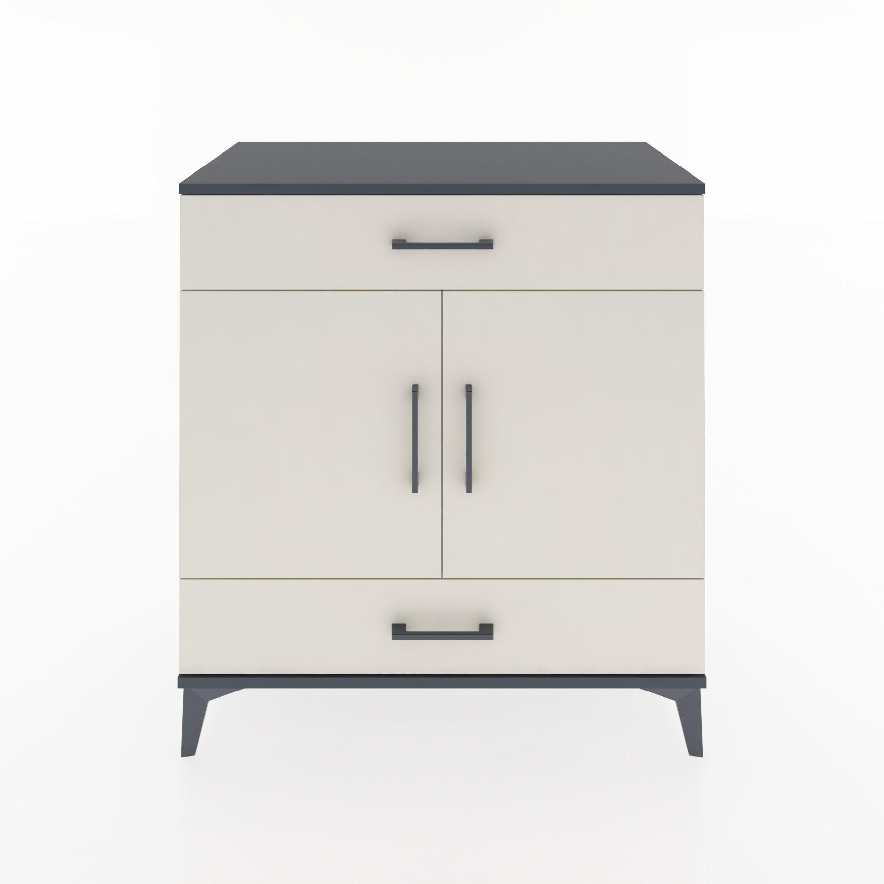 Woodntry Modular Dresser Anthracite 88x44x84 cm with Cover and Drawer KC60-2