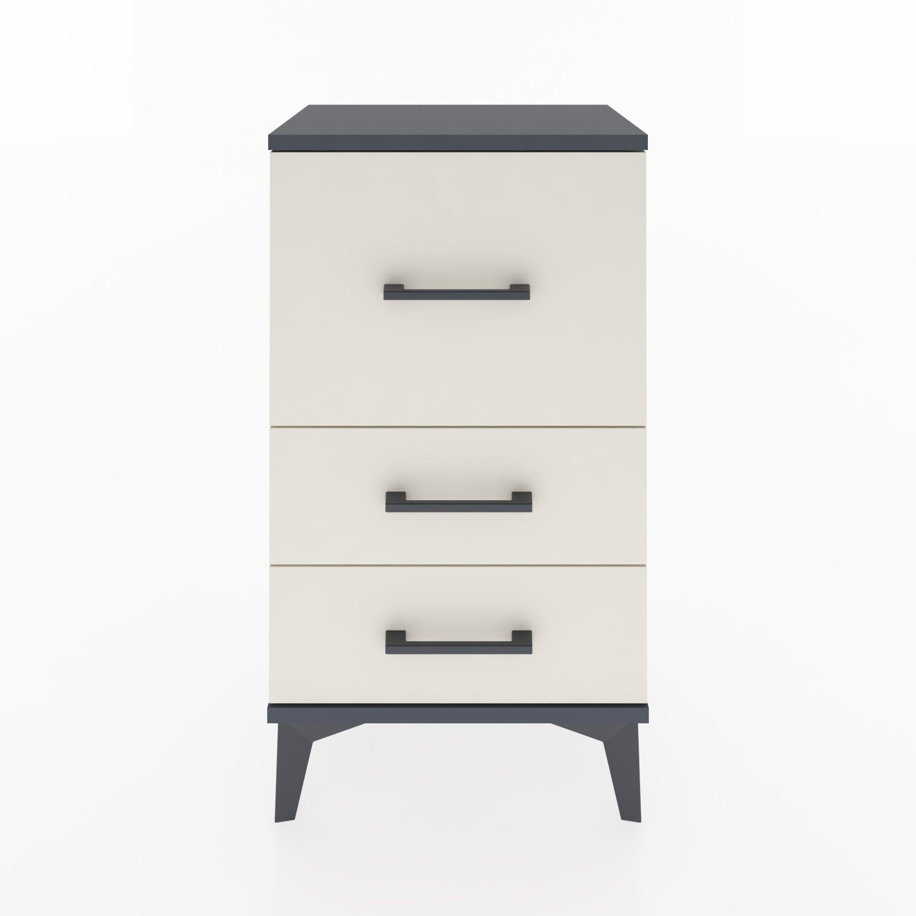 Woodntry Modüler Komodin Üç Çekmeceli V1 44x30x68 cm Antrasit - Woodntry