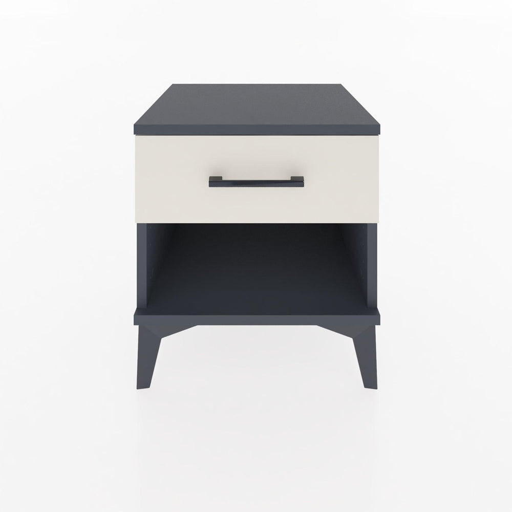 Woodntry Modular Nightstand Anthracite 44x44x36 cm with Drawer and Shelf CR1-2