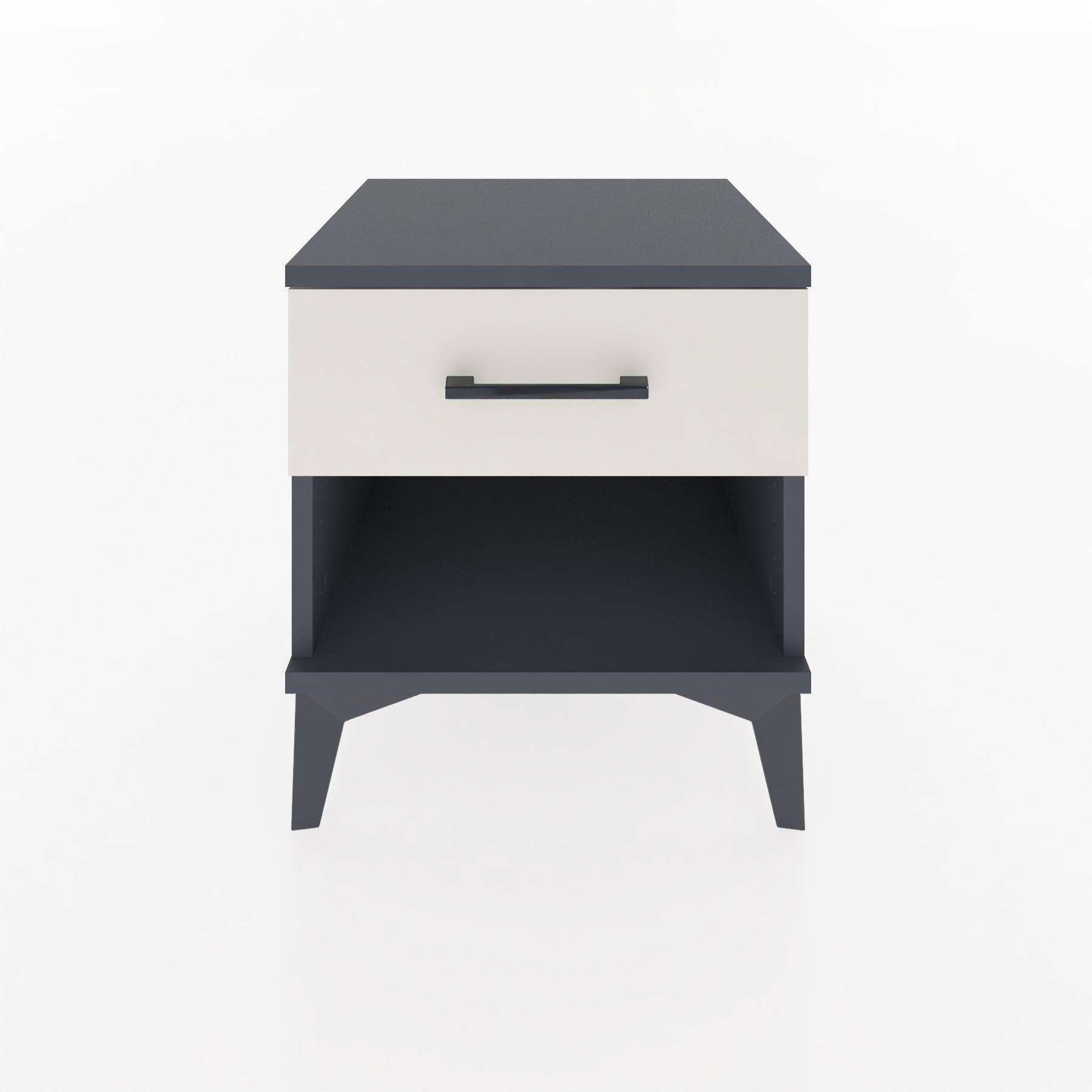 Woodntry Modular Nightstand Anthracite 44x44x36 cm with Drawer and Shelf CR1-2