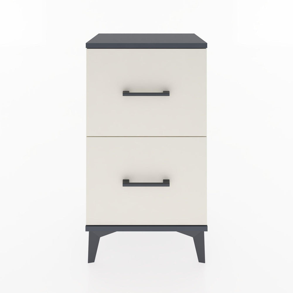 Woodntry Modüler Komodin İki Çekmeceli 44x30x68 cm Antrasit - Woodntry