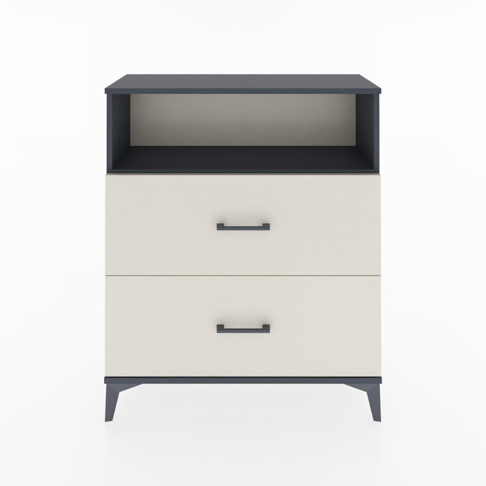 Woodntry Modular Dresser Anthracite 88x30x94 cm with Drawers and Shelves CR14-2