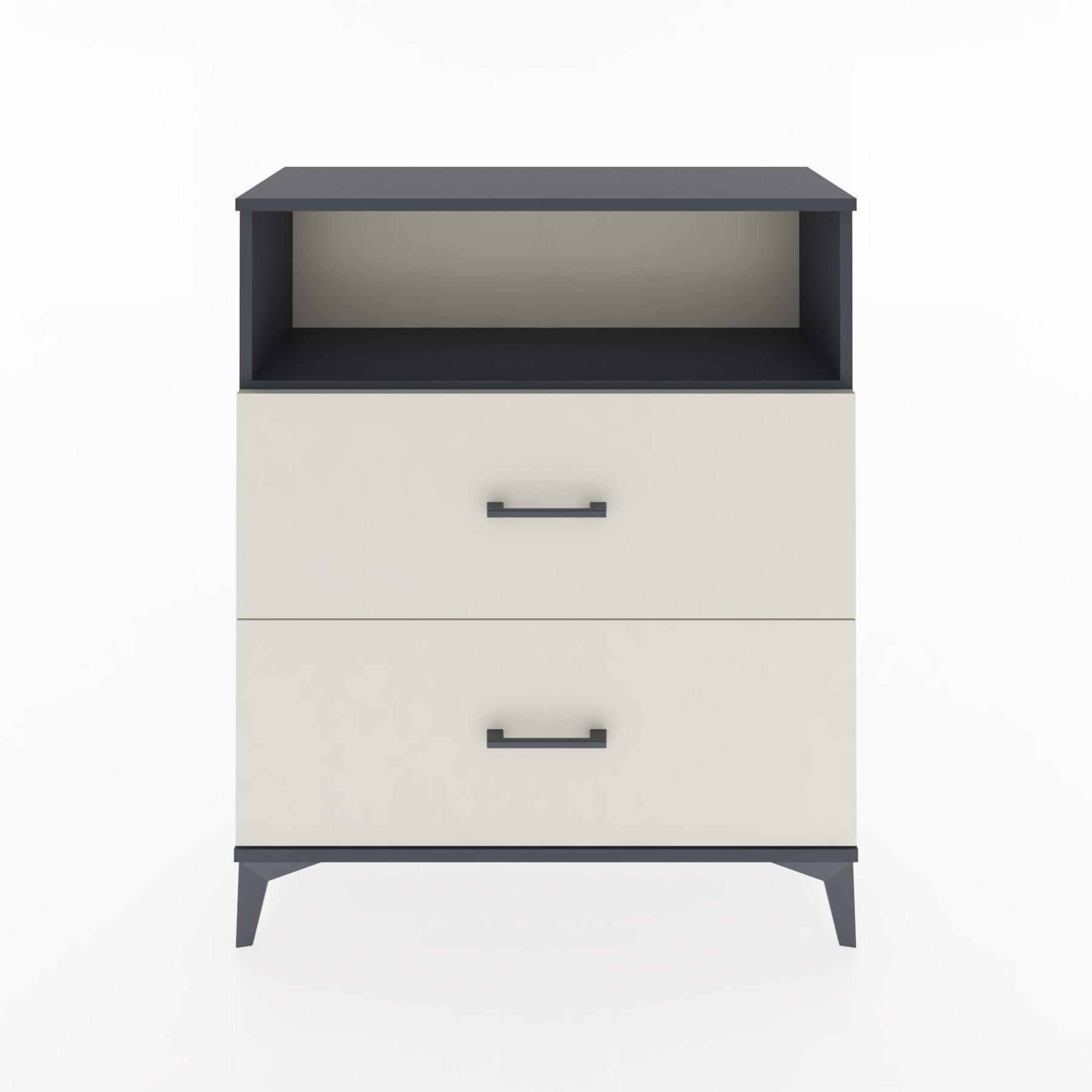 Woodntry Modular Dresser Anthracite 88x30x94 cm with Drawers and Shelves CR14-2