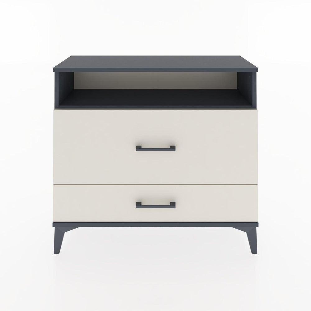 Woodntry Modüler Şifonyer İki Çekmeceli V7 88x30x68 cm Antrasit - Woodntry