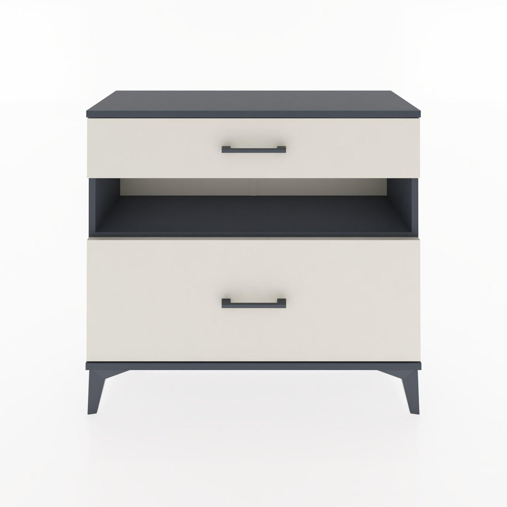 Woodntry Modüler Şifonyer İki Çekmeceli V9 88x30x68 cm Antrasit - Woodntry