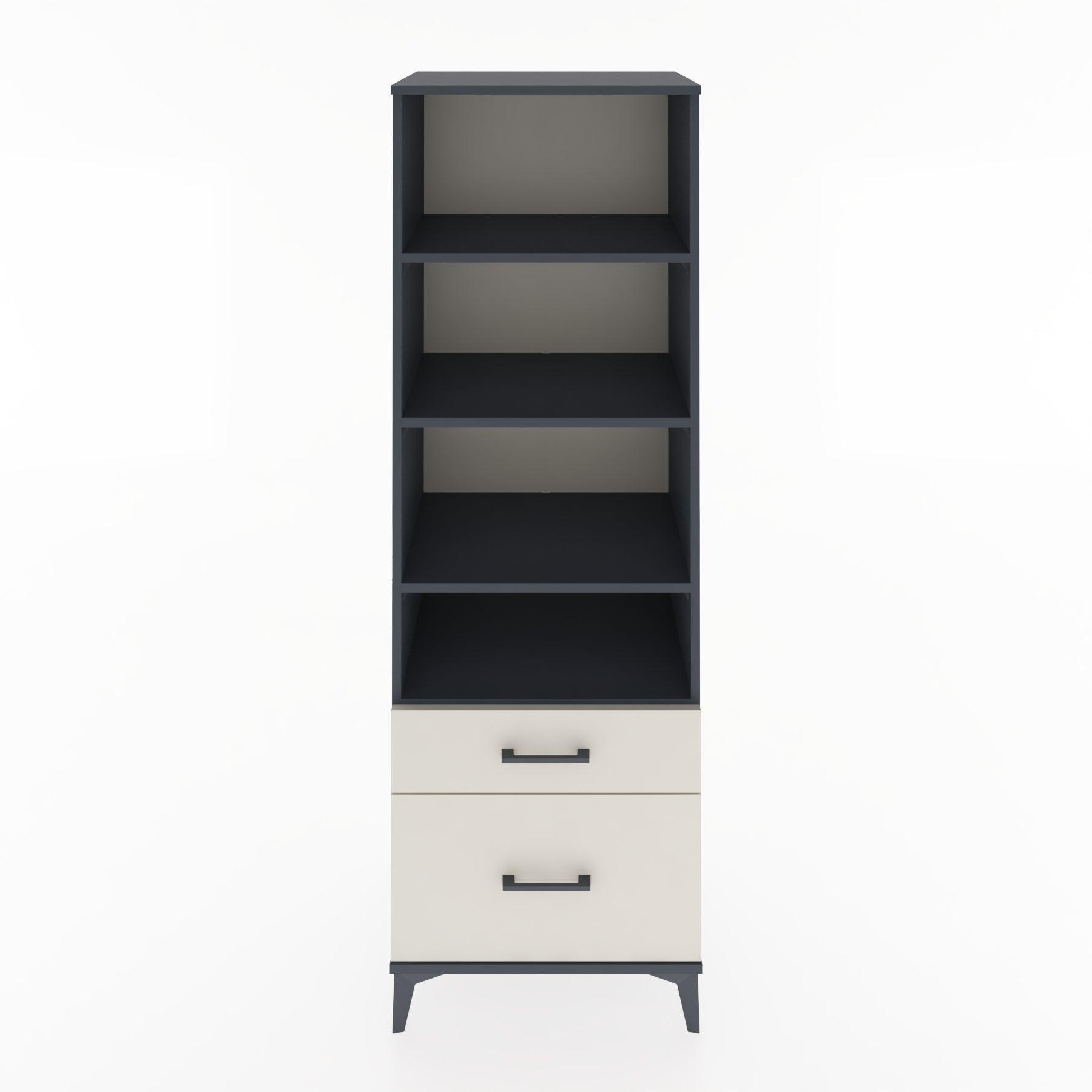 Woodntry Modular Cabinet Anthracite 60x44x170 cm with Drawers and Shelves CR43-2