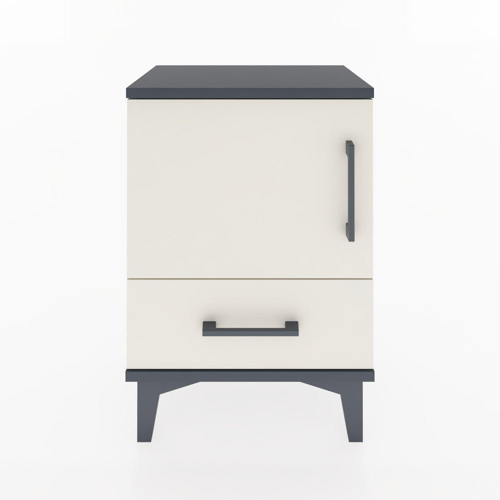 Woodntry Modüler Komodin Kapak ve Çekmeceli 44x30x52 cm Antrasit - Woodntry