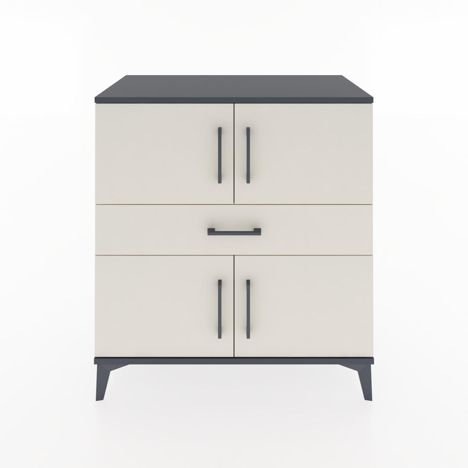 Woodntry Modular Dresser Anthracite 88x44x84 cm with Cover and Drawer KC101-2
