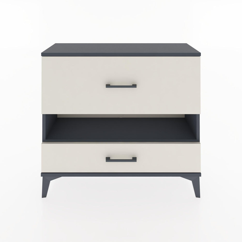 Woodntry Modüler Şifonyer İki Çekmeceli V10 88x30x68 cm Antrasit - Woodntry