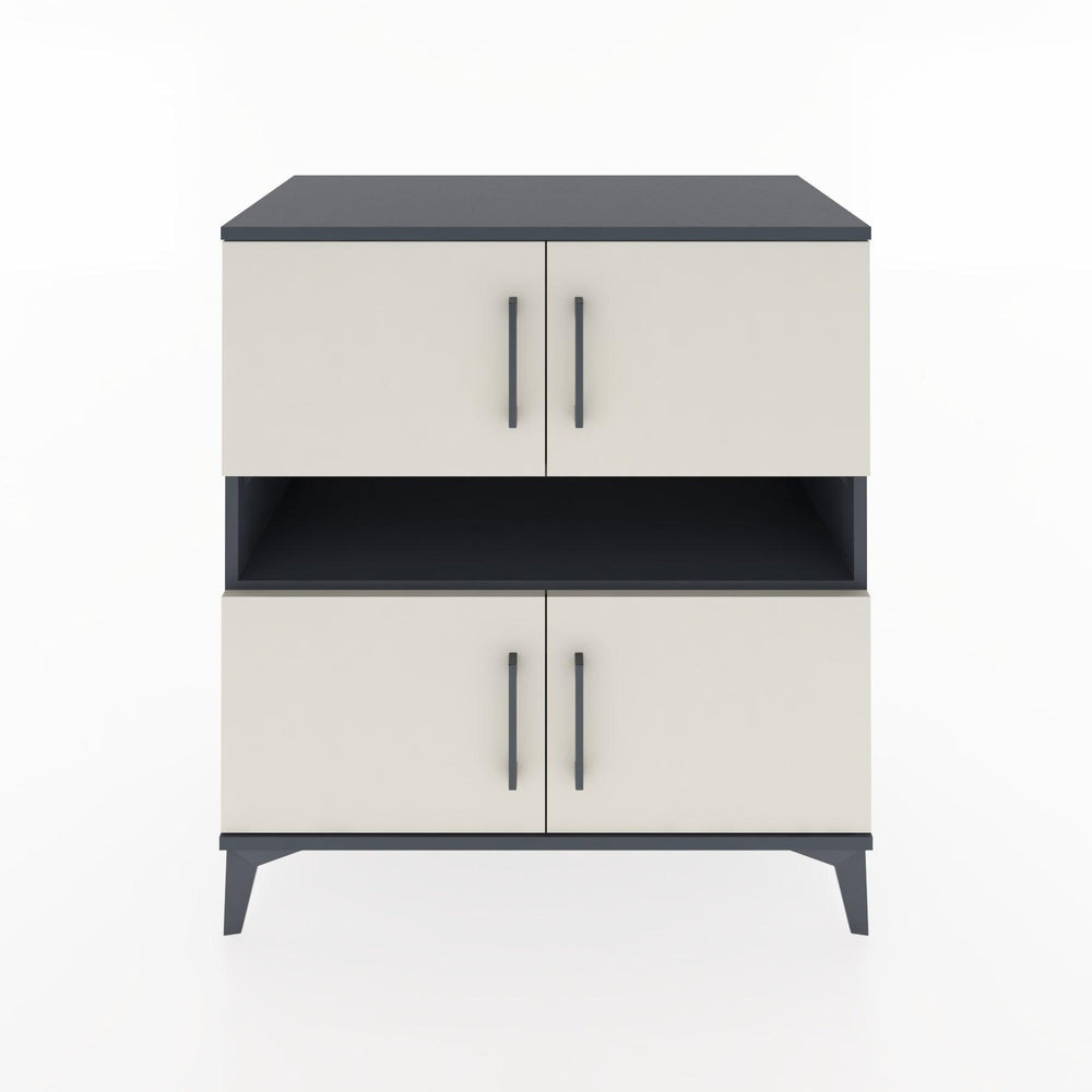 Woodntry Modular Dresser Anthracite 88x44x84 cm with Cover and Shelf KR104-2
