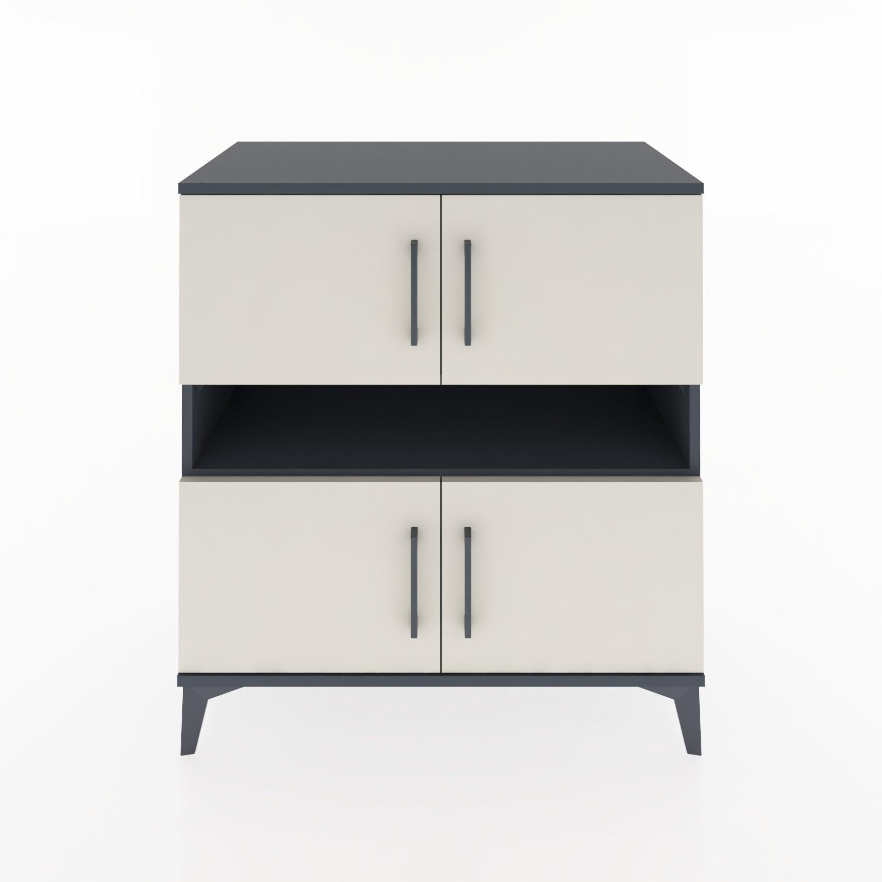 Woodntry Modular Dresser Anthracite 88x44x84 cm with Cover and Shelf KR104-2