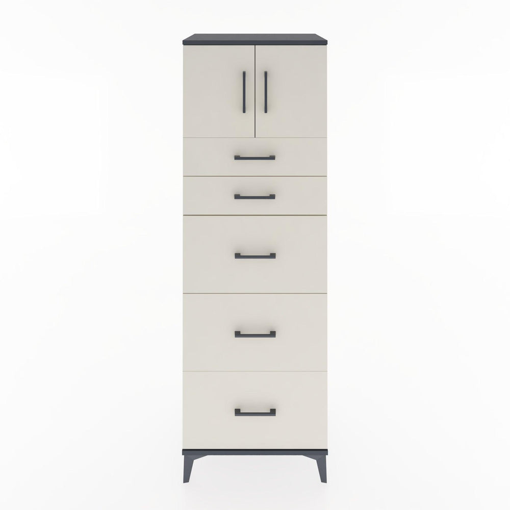 Woodntry Modular Cabinet Anthracite 60x44x170 cm with Doors and Drawers KC22-2