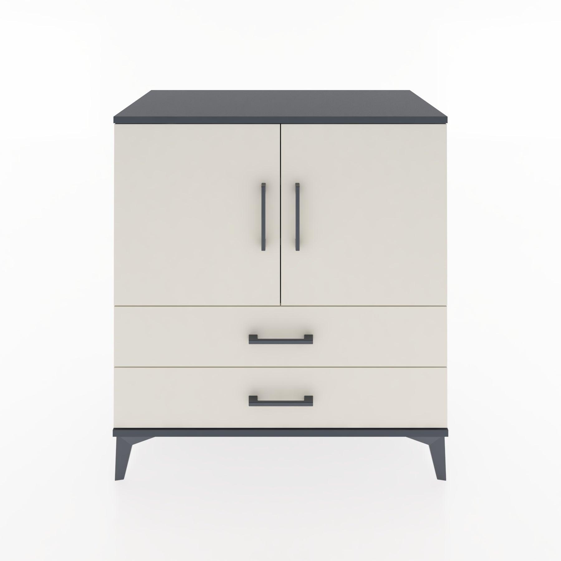 Woodntry Modular Dresser Anthracite 88x44x84 cm with Cover and Drawer KC22-2