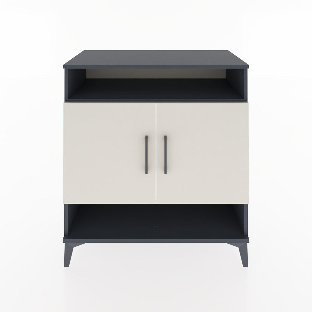 Woodntry Modüler Şifonyer Antrasit 88x44x84 cm Kapaklı ve Raflı KR67-2