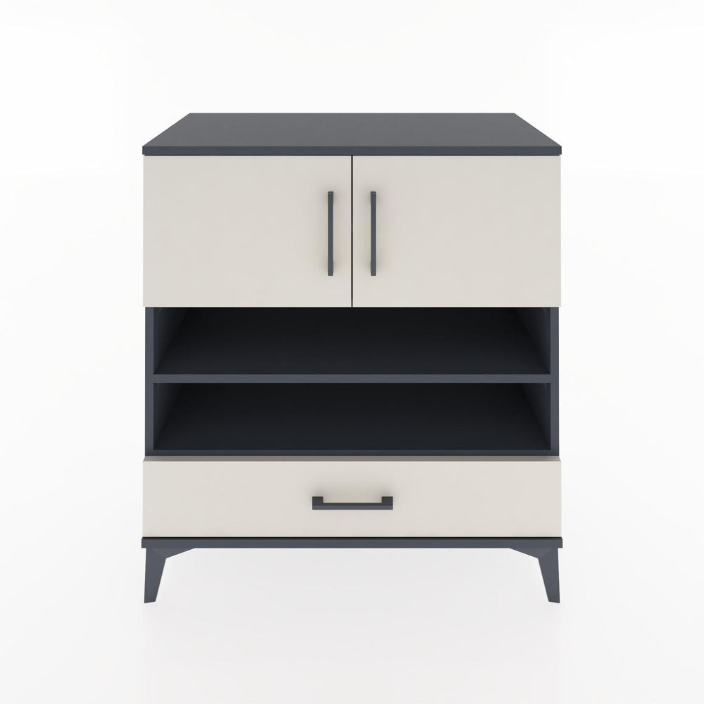 Woodntry Modüler Şifonyer Antrasit 88x44x84 cm Fonksiyonel F93-2