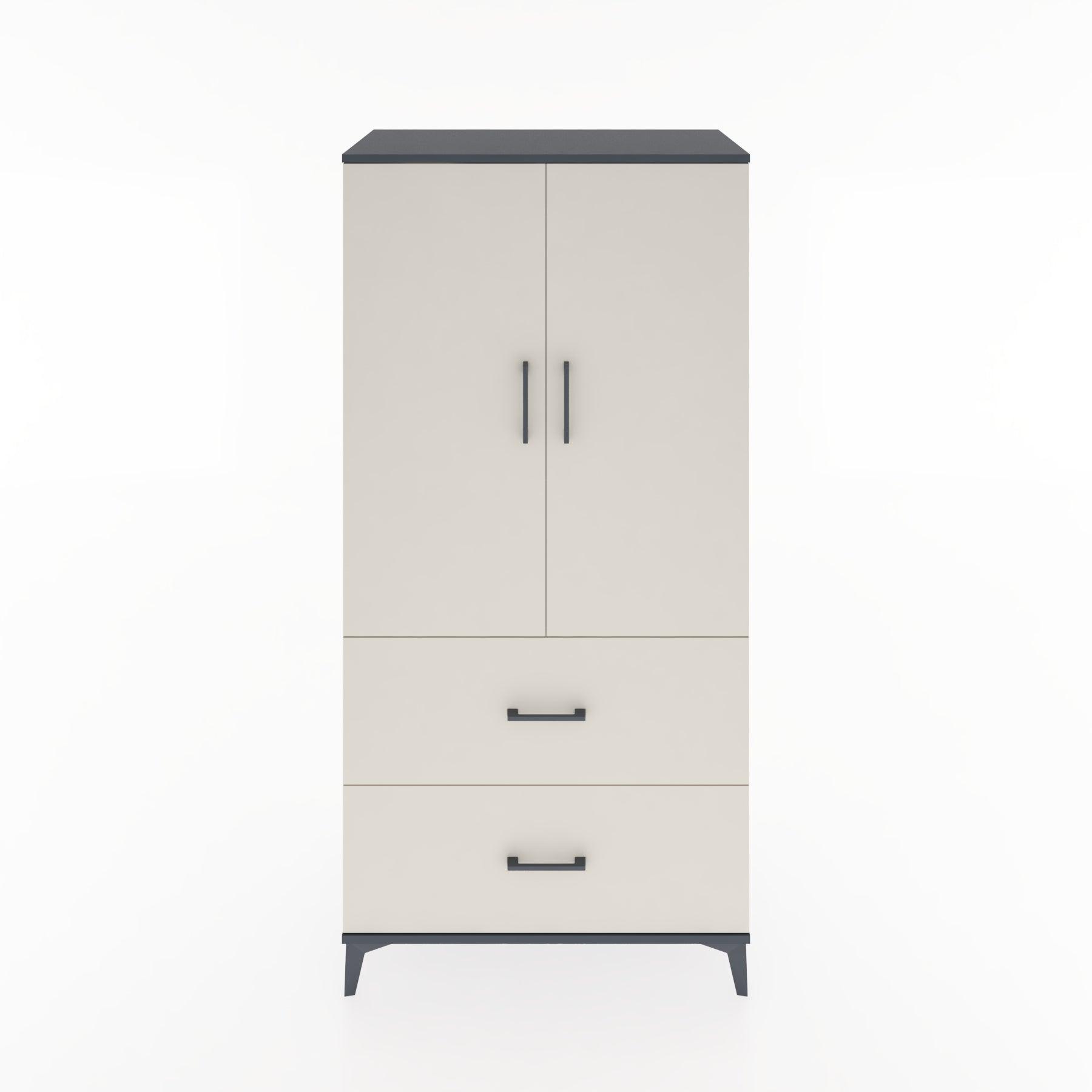 Woodntry Modular Cabinet Anthracite 88x44x170 cm with Doors and Drawers KC21-2