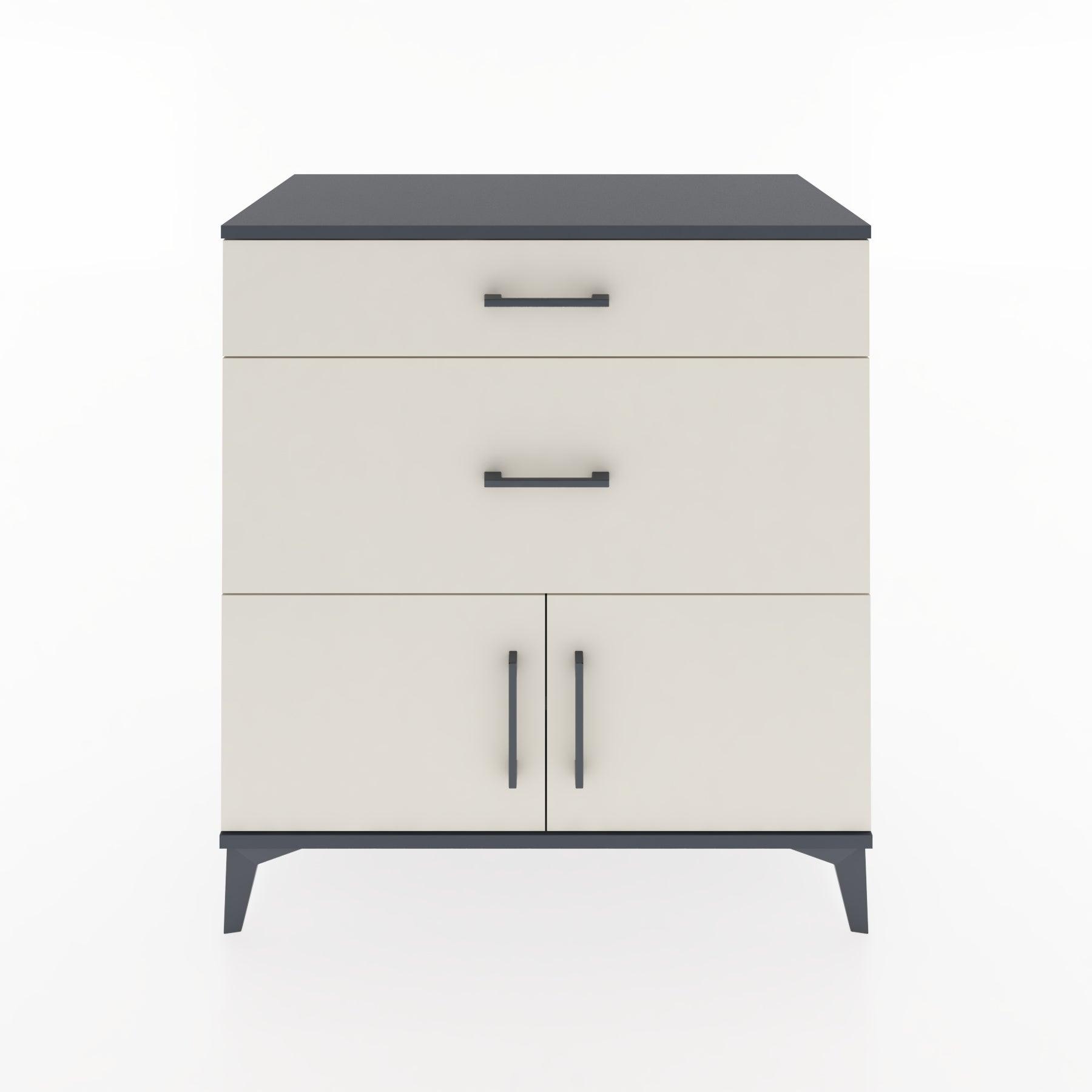 Woodntry Modular Dresser Anthracite 88x44x84 cm with Cover and Drawer KC115-2