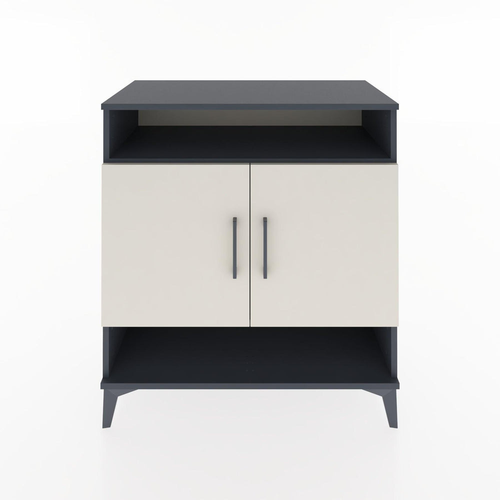 Woodntry Modüler Şifonyer Antrasit 88x44x84 cm Kapaklı ve Raflı KR69-2