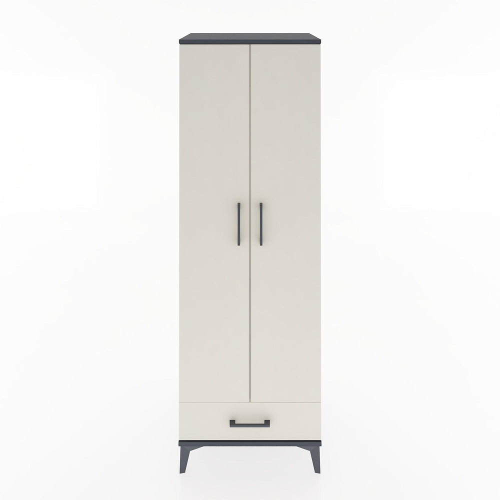 Woodntry Modüler Dolap Antrasit 60x44x170 cm Kapaklı ve Çekmeceli KC30-2