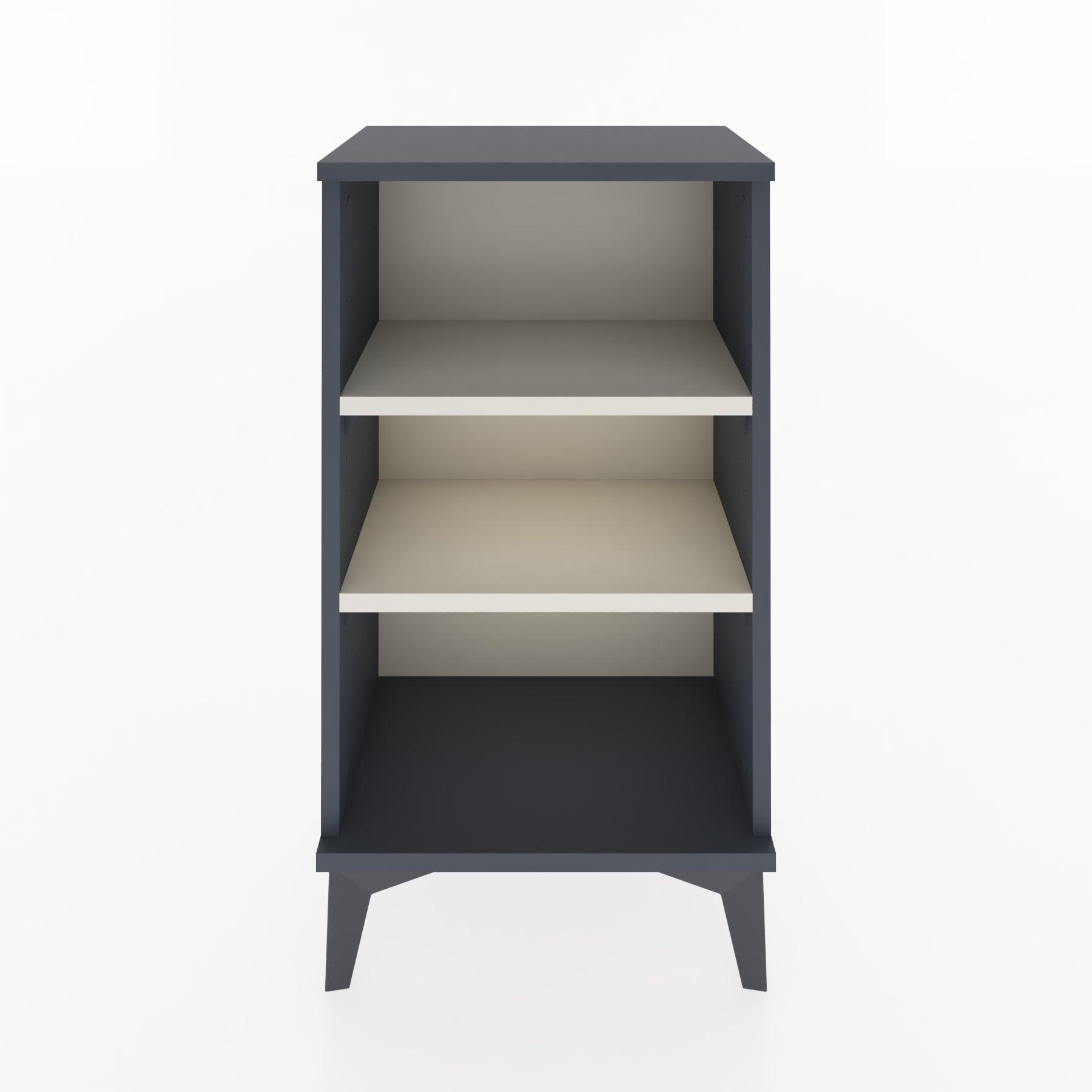 Woodntry Modüler Komodin Üç Raflı 44x30x68 cm Antrasit - Woodntry