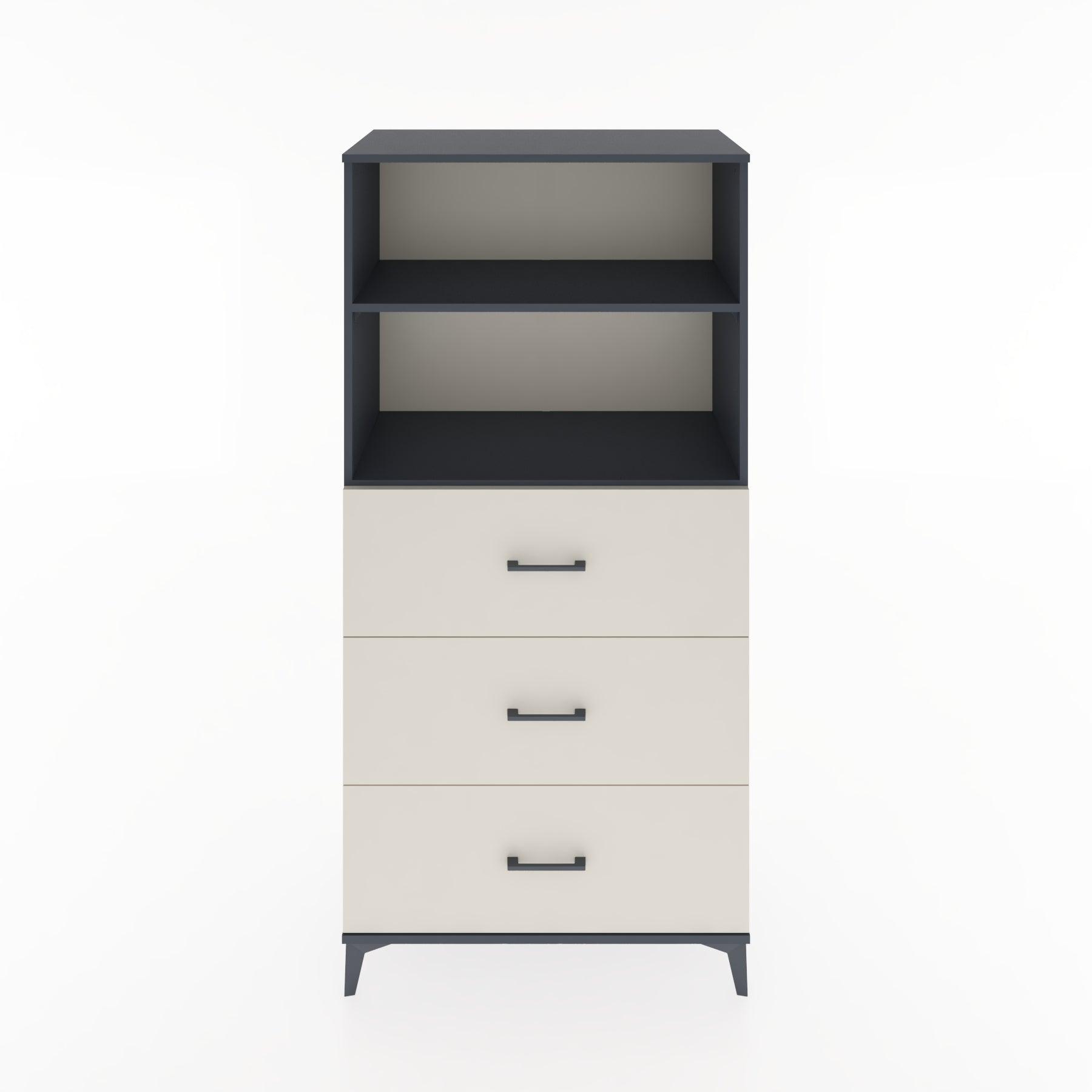 Woodntry Modular Cabinet Anthracite 88x44x170 cm with Drawers and Shelves CR52-2