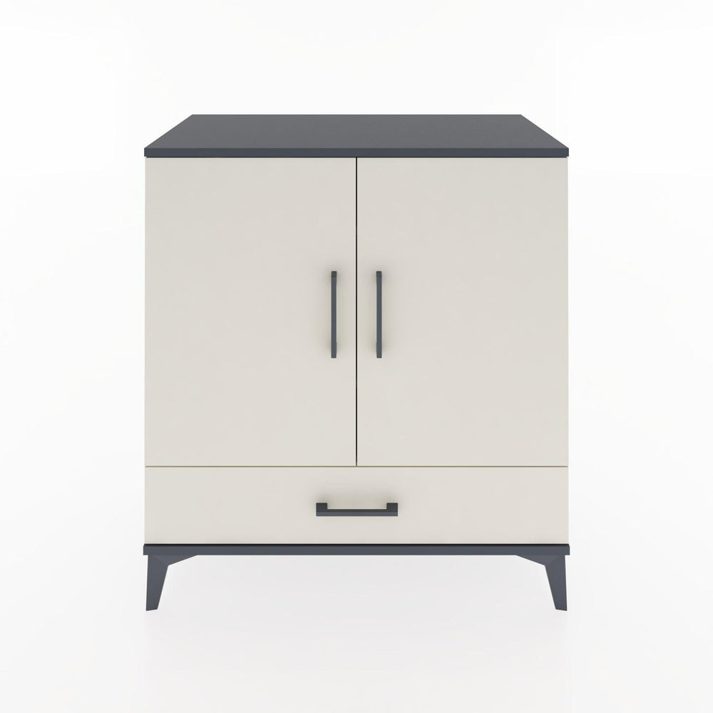 Woodntry Modüler Şifonyer Antrasit 88x44x84 cm Kapaklı ve Çekmeceli KC71-2