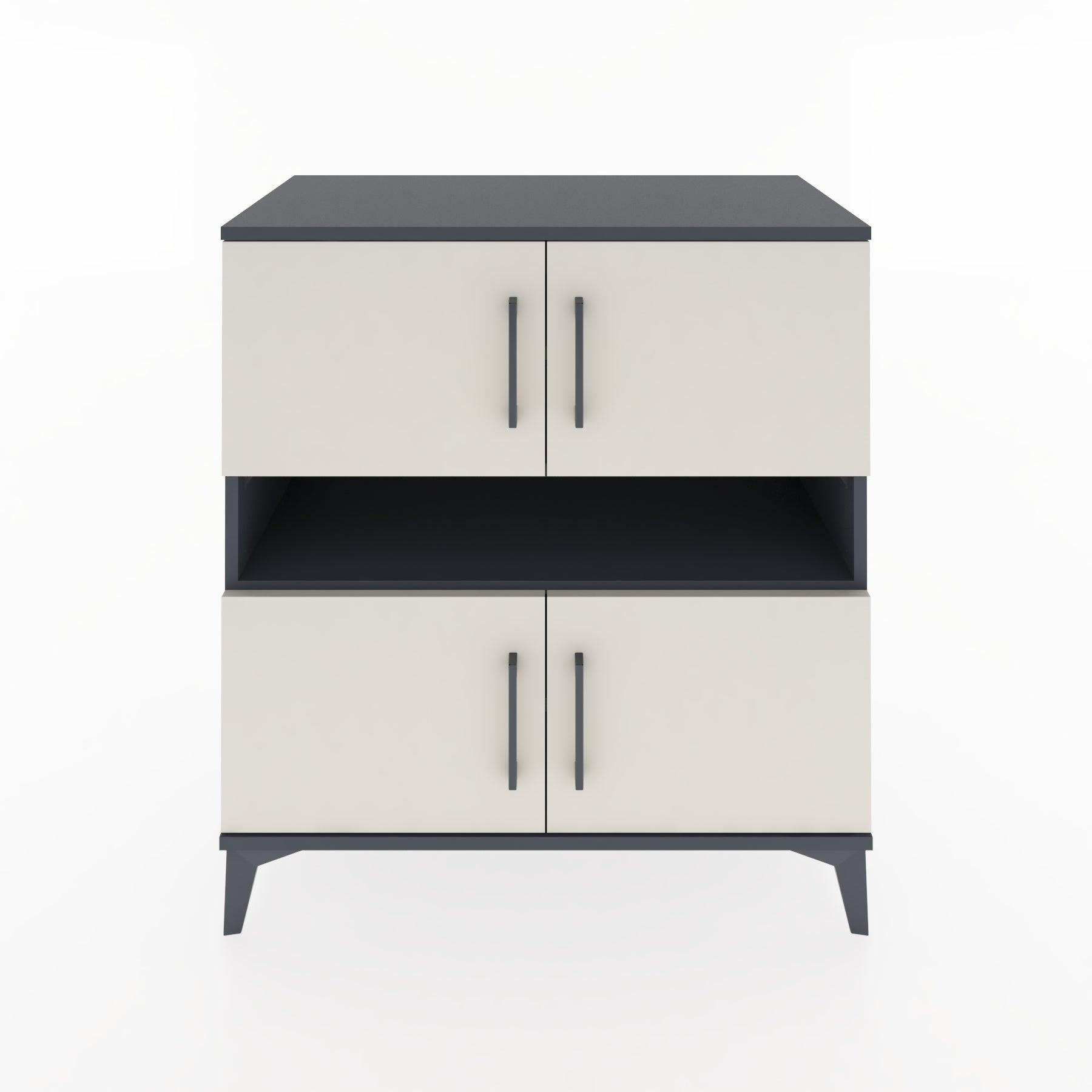 Woodntry Modular Dresser Anthracite 88x44x84 cm with Cover and Drawer KC102-2