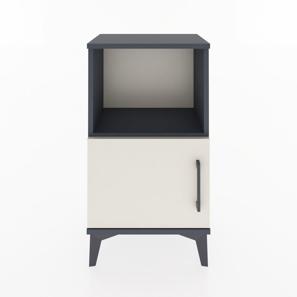 Woodntry Modüler Komodin Raf ve Tek Kapaklı V1 44x30x68 cm Antrasit - Woodntry