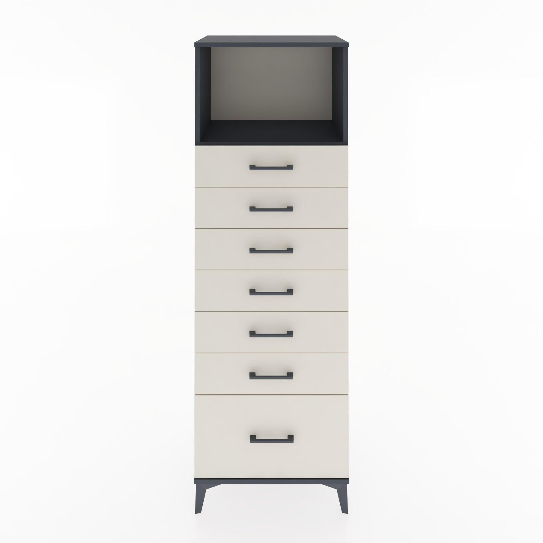 Woodntry Modular Cabinet Anthracite 60x44x170 cm with Drawers and Shelves CR38-2