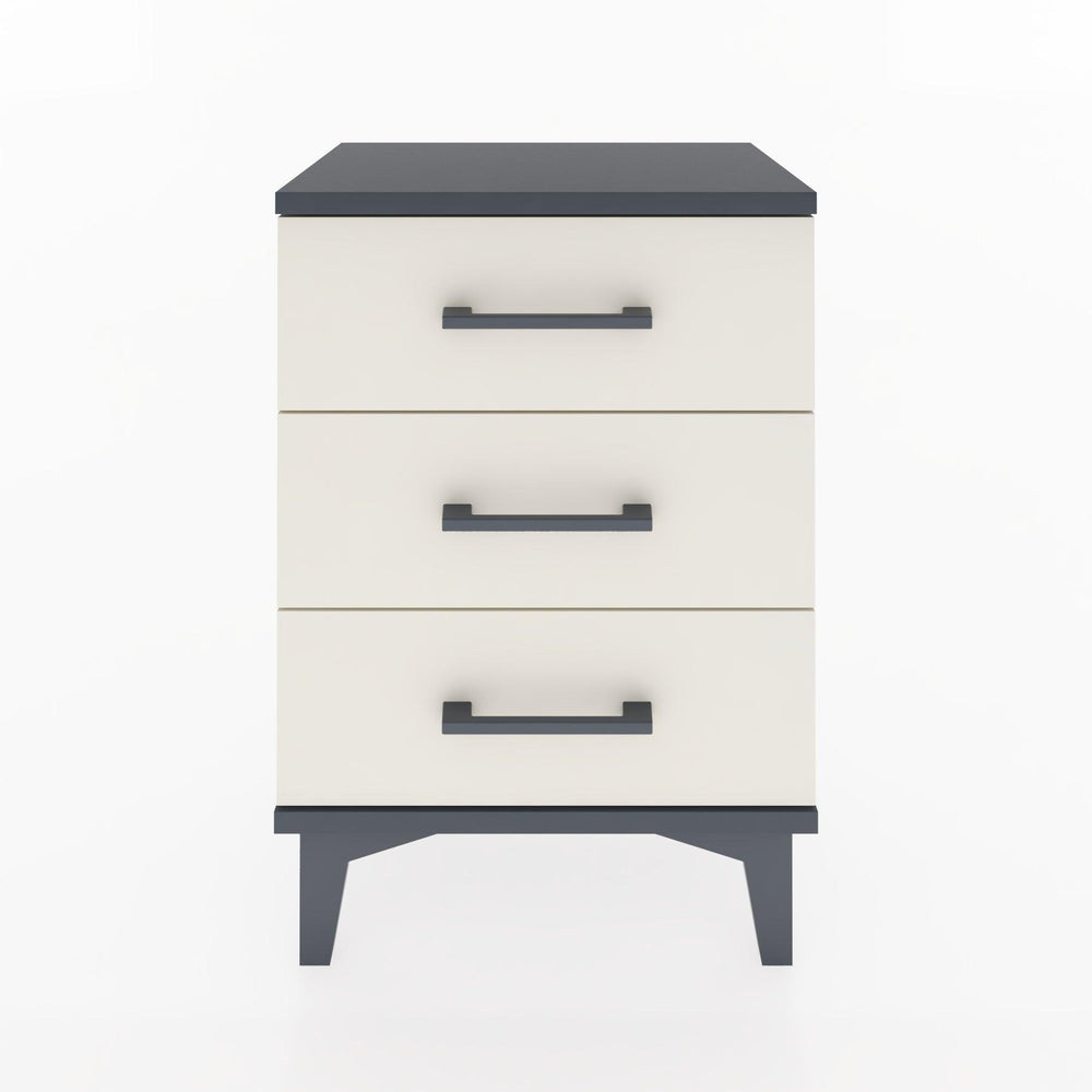 Woodntry Modüler Komodin Üç Çekmeceli 44x30x52 cm Antrasit - Woodntry